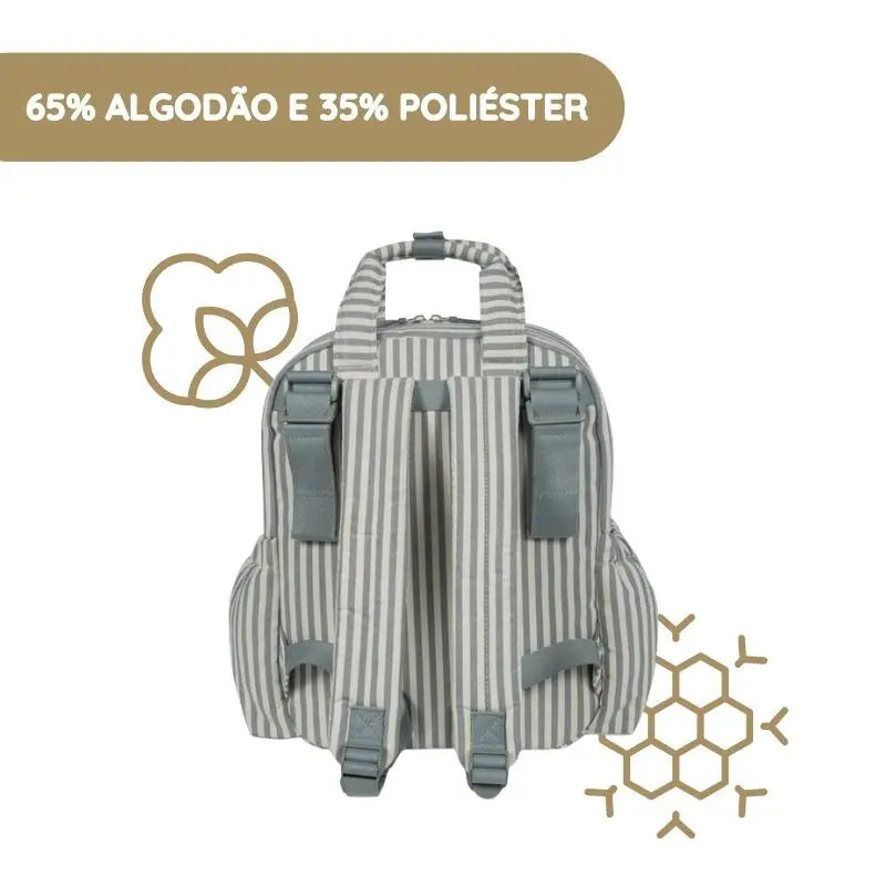 Walking Mum Mochila Praliné Rayas - Matcha