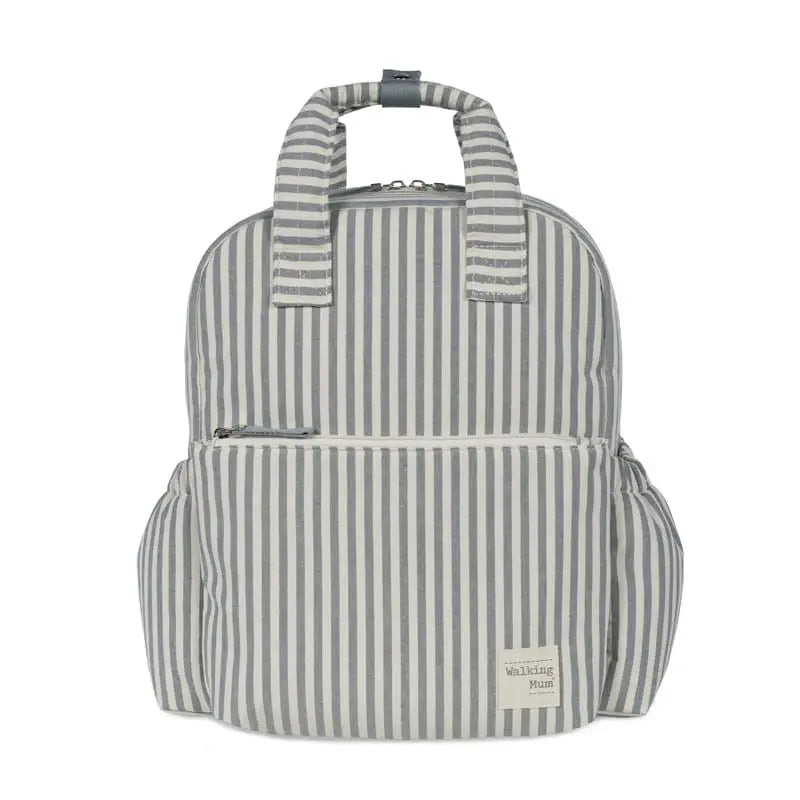 Walking Mum Mochila Praliné Rayas - Matcha