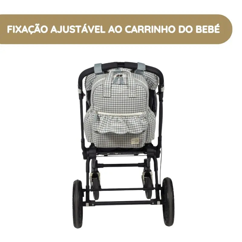 Walking Mum Mochila Praliné Vichy - Matcha