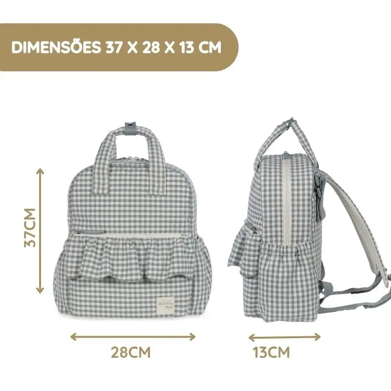 Walking Mum Mochila Praliné Vichy - Matcha