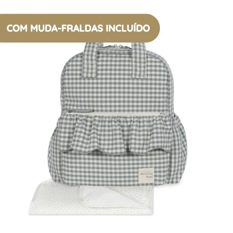 Walking Mum Mochila Praliné Vichy - Matcha