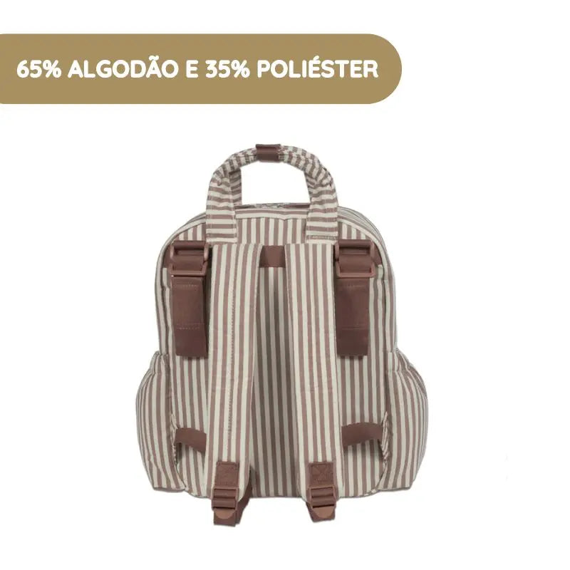 Walking Mum Mochila Praliné Rayas - Moka