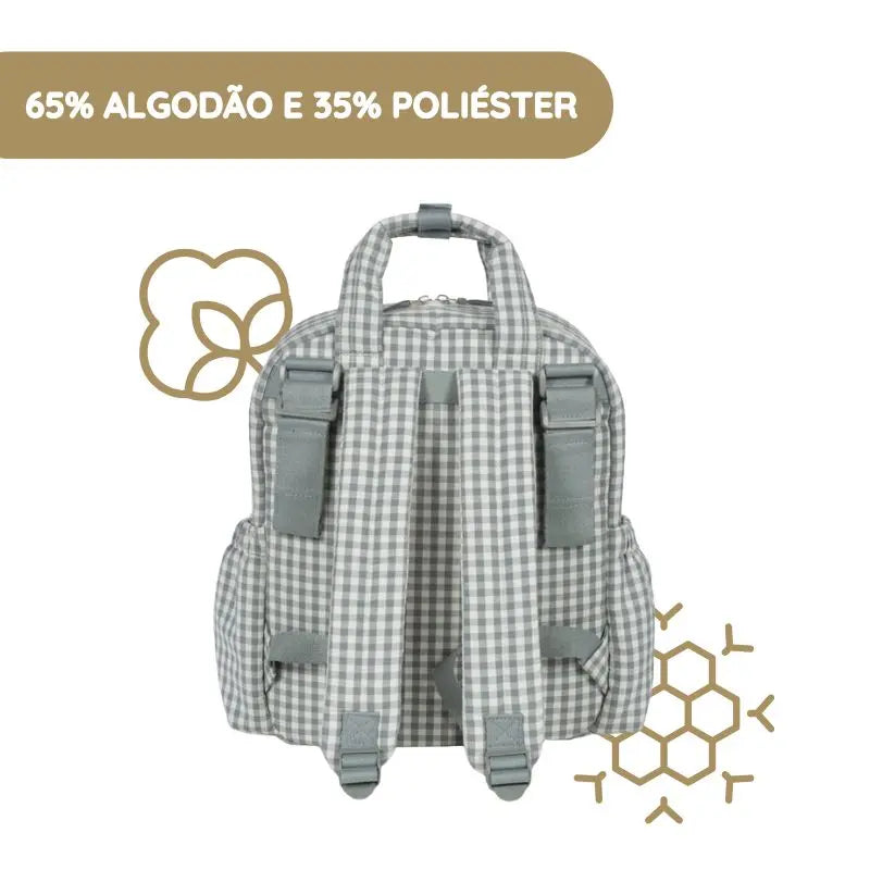 Walking Mum Mochila Praliné Vichy - Matcha