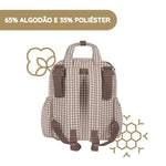 Walking Mum Mochila Praliné Vichy - Moka