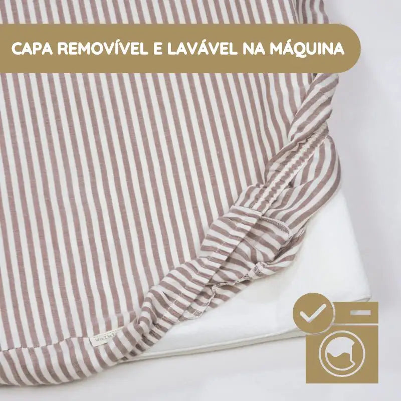 Walking Mum Muda Fraldas em Espuma com Forra Praliné Rayas - Moka