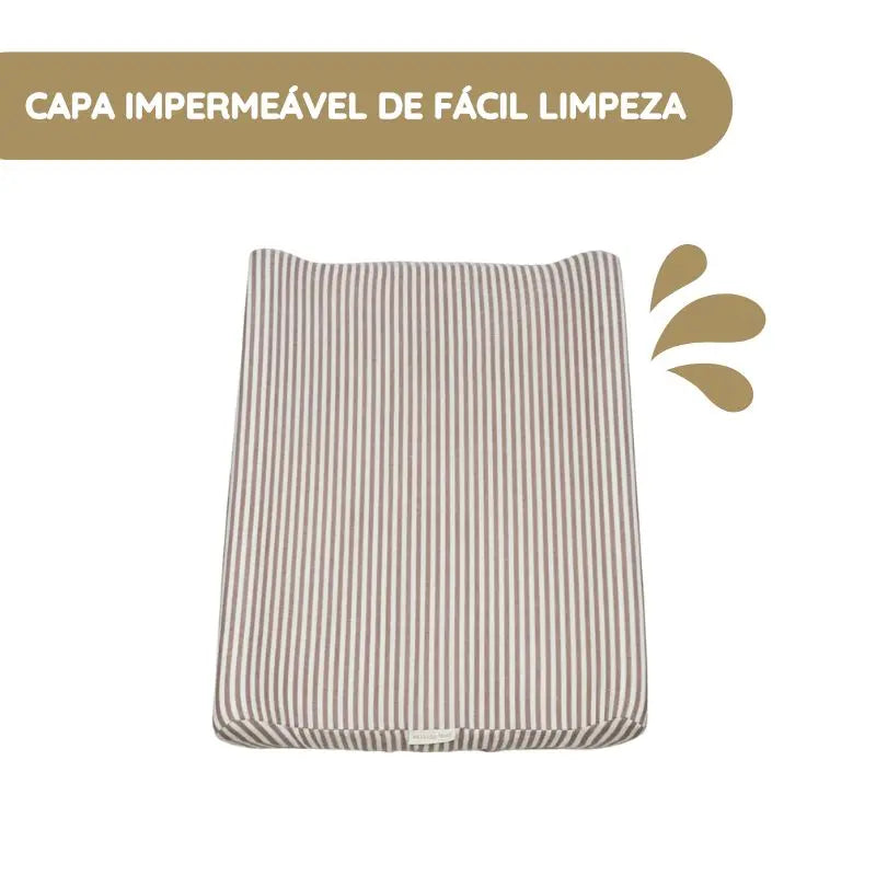 Walking Mum Muda Fraldas em Espuma com Forra Praliné Rayas - Moka