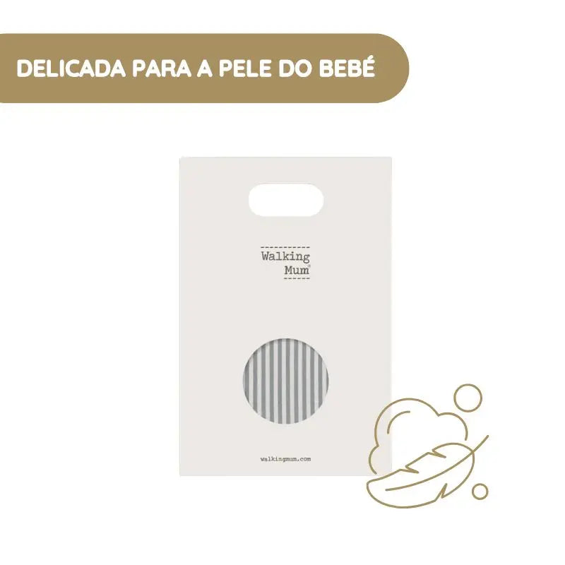 Walking Mum Musselina Praliné Rayas - Matcha