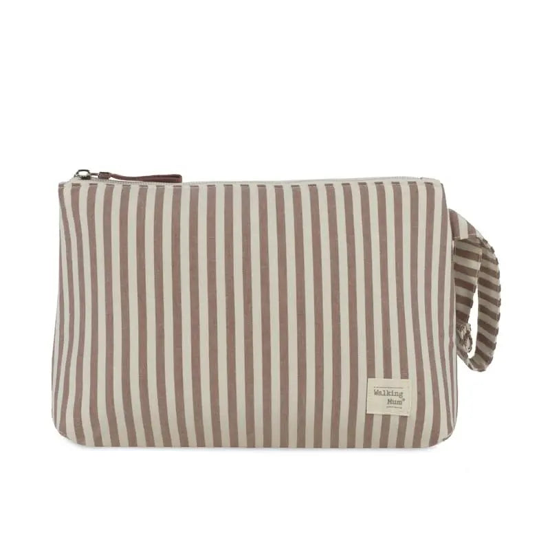 Walking Mum Necessaire Praliné Rayas - Moka