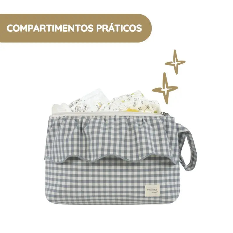 Walking Mum Necessaire Praliné Vichy - Matcha