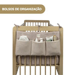 Walking Mum Organizador de Berço Praliné Vichy/Rayas - Moka