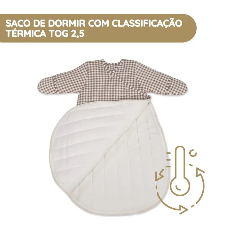Walking Mum Saco de Dormir Praliné Vichy/Rayas TOG 2,5 - Moka