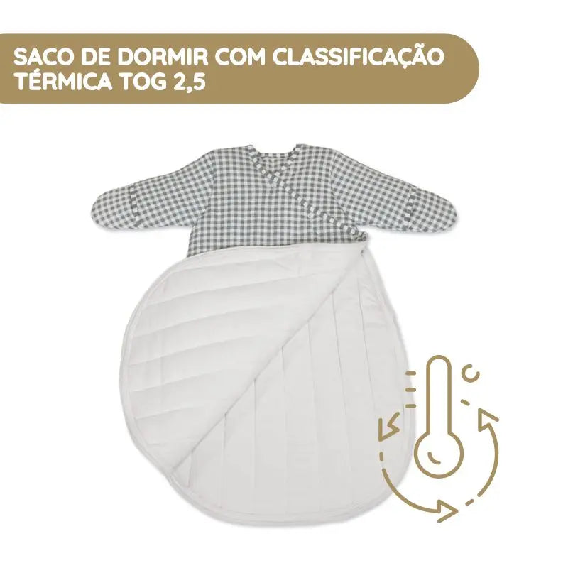 Walking Mum Saco de Dormir Praliné Vichy/Rayas TOG 2,5 - Matcha