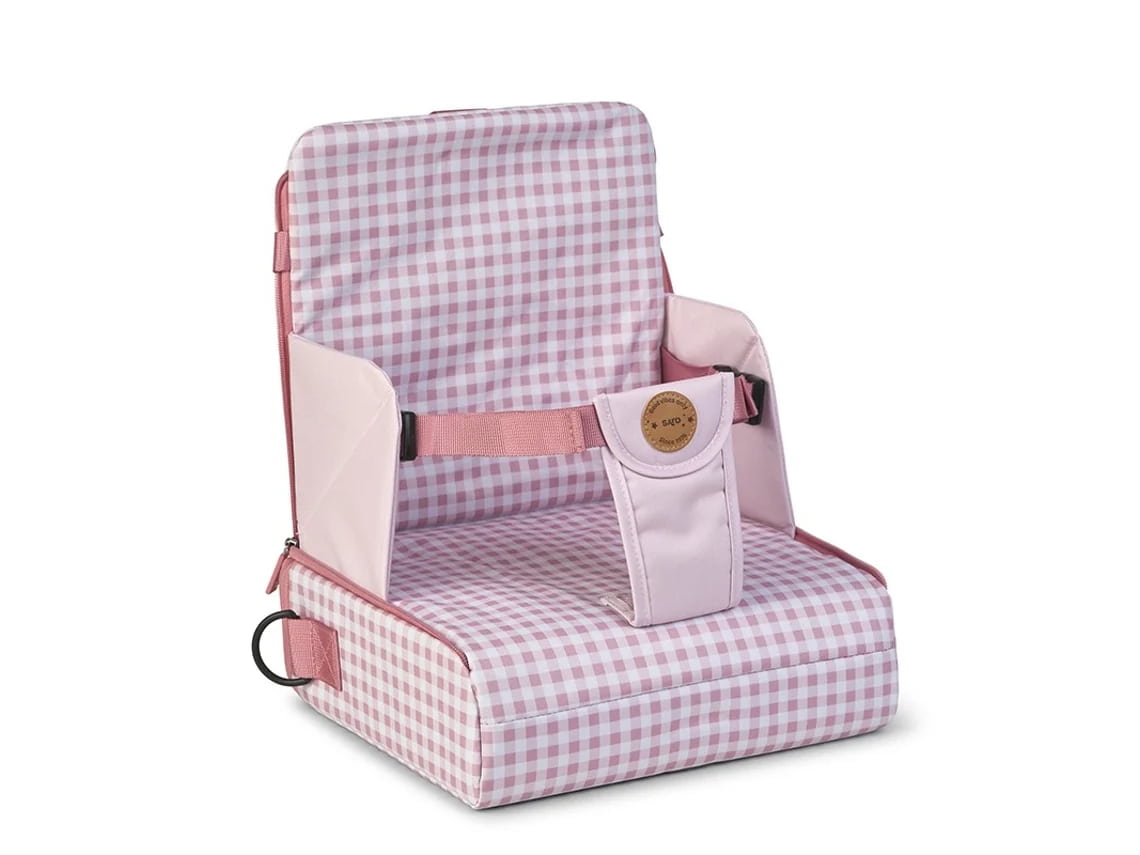 Saro Cadeira de refeição portátil - Vichy Rose