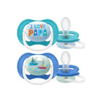 Philips Avent - 2 Chupetas - Ultra Air - Happy - 6-18 M - Menino