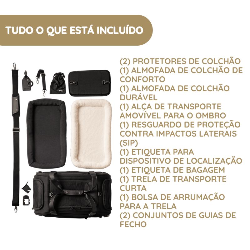 Tavo Dupree II Transportadora para Animais de Estimação com Isofix para Automóvel e Avião - Onyx