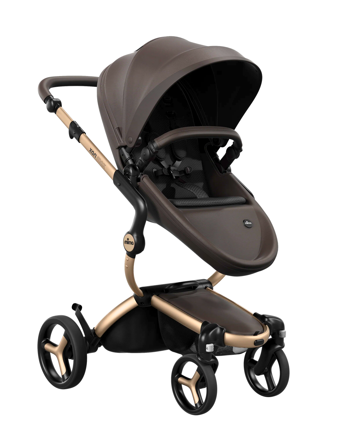 Mima Carrinho de Passeio Xari Max - Champagne/Chocolate Brown/Black