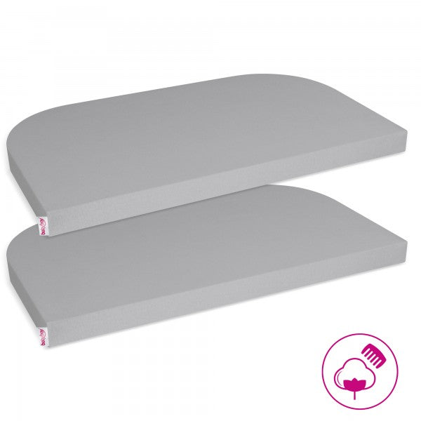 Babybay 2 Lençóis Ajustáveis Jersey Deluxe para modelo Original - gris