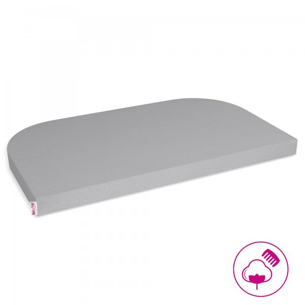 Babybay Lençol Ajustável Jersey Deluxe para Maxi, Midi, Boxspring, Comfort e Comfort Plus - cinza
