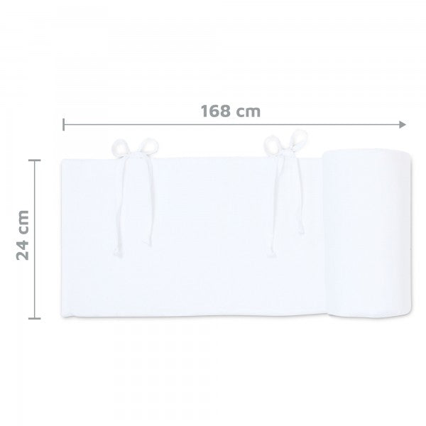 Babybay Protetor de Grades Algodão Orgânico para Maxi, Boxspring, Comfort e Comfort Plus - branco