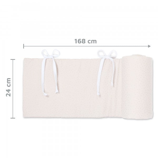 Babybay Protetor de Grades Algodão Orgânico Royal para Maxi, Boxspring, Comfort e Comfort Plus - beige
