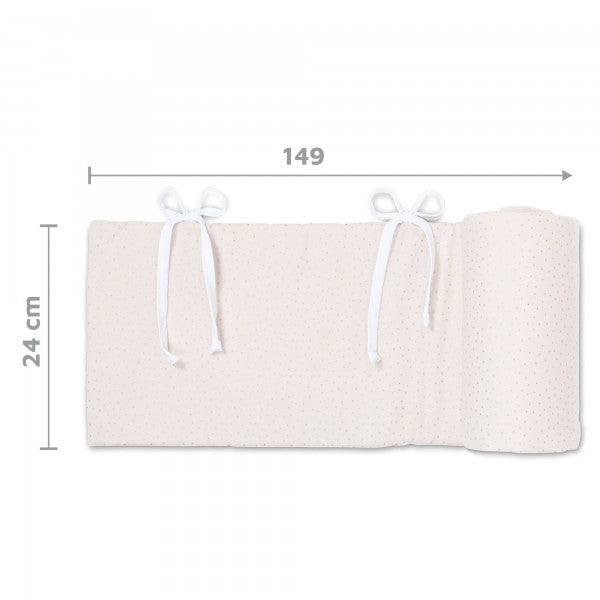 Babybay Protetor de Grades Algodão Orgânico Royal para modelo Original - beige