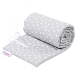 Babybay Protetor de Grades Piqué para modelo Original - cinza e pontos brancos