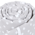 Babybay Protetor de Grades Piqué para modelo Original - cinza e pontos brancos