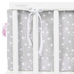 Babybay Protetor de Grades Piqué para modelo Original - cinza e estrelas brancas