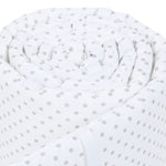 Babybay Protetor de Grades Piqué para modelo Original - branco c/ pontos cinza claro