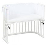 Babybay Protetor de Grades Piqué para modelo Original - branco c/ pontos cinza claro