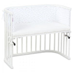 Babybay Protetor de Grades Piqué para modelo Original - branco e estrelas cinza claro