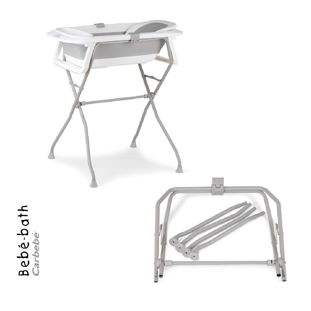 Bébécar Banheira Bebé Bath + Suporte - Cinza