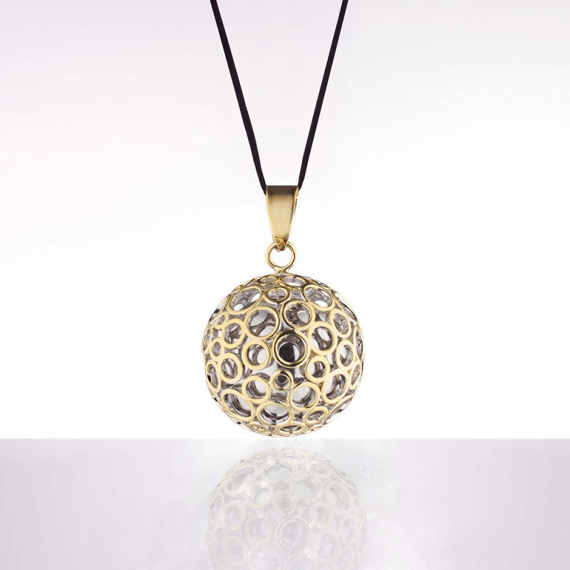 Cache Coeur Bola de Grossesse "Chamador de Anjos" - Gold/Silver