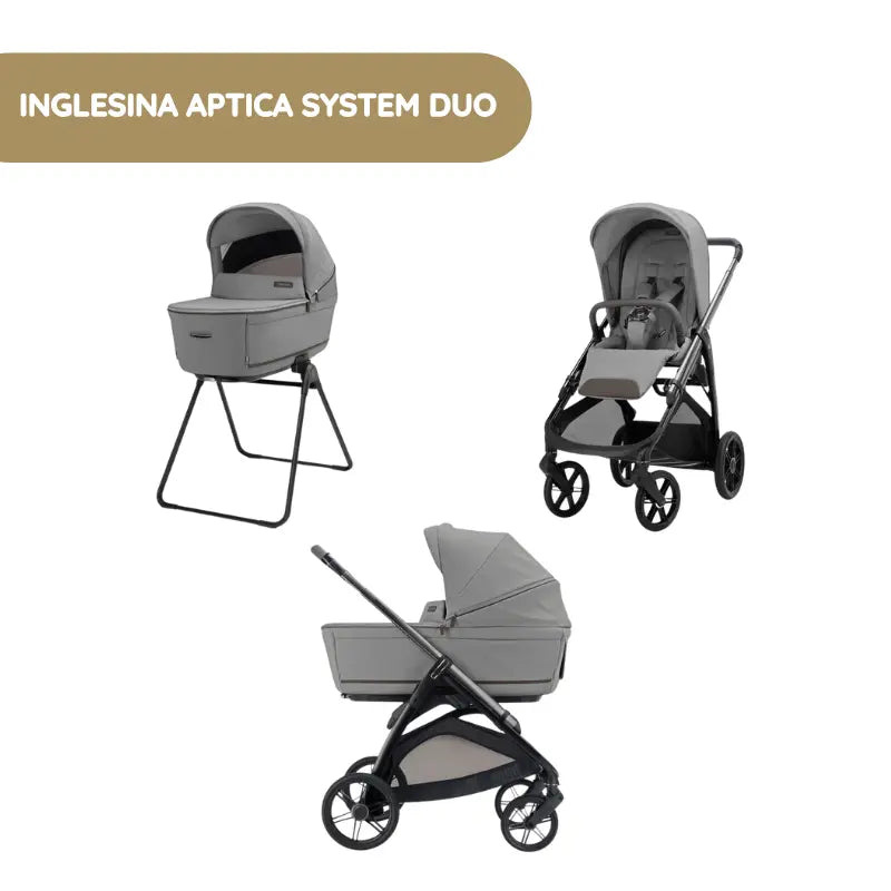 Carrinho de Bebé Inglesina Aptica System Duo - Crystal Grey
