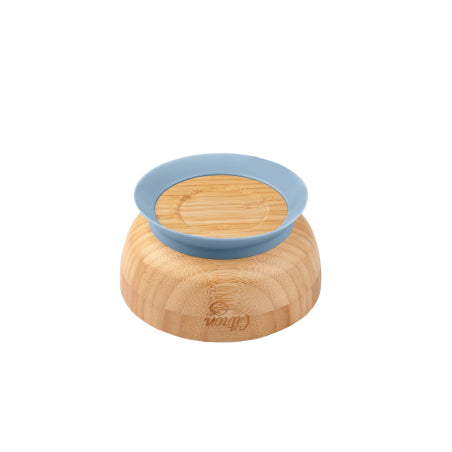 Citron Taça de Bambú c/ Ventosa e Colher - Azul