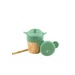 Citron Copo de Bambú c/ Tampa e Palhinha 180 ml - Verde