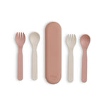 Citron Set de 2 Conjuntos de Talheres em PLA - Rosa e Creme