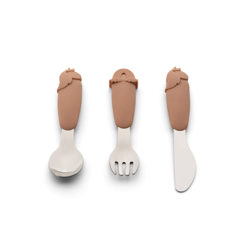 Citron Talheres de Aço e Silicone - Unicornio Rosa