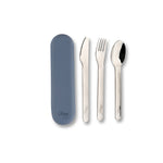 Citron Conjunto de Talheres e Estojo em Silicone - Azul Marinho