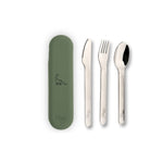 Citron Conjunto de Talheres e Estojo em Silicone - Verde