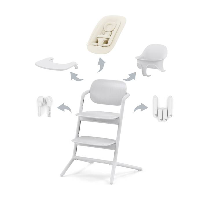 Cybex Cadeira da Papa Lemo 4 em 1 - All White