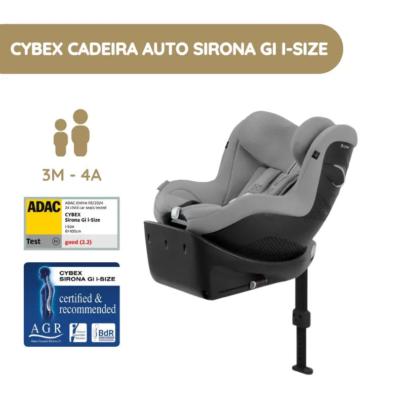 Cybex Cadeira Auto Sirona Gi i-Size Plus - Stone Grey