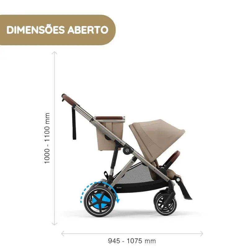 Cybex Carrinho de Bebé e-Gazelle S TPE - Almond Beige