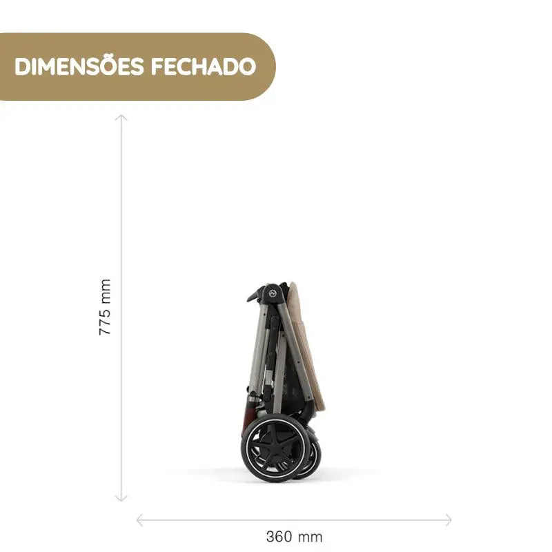 Cybex Carrinho de Bebé e-Gazelle S TPE - Almond Beige