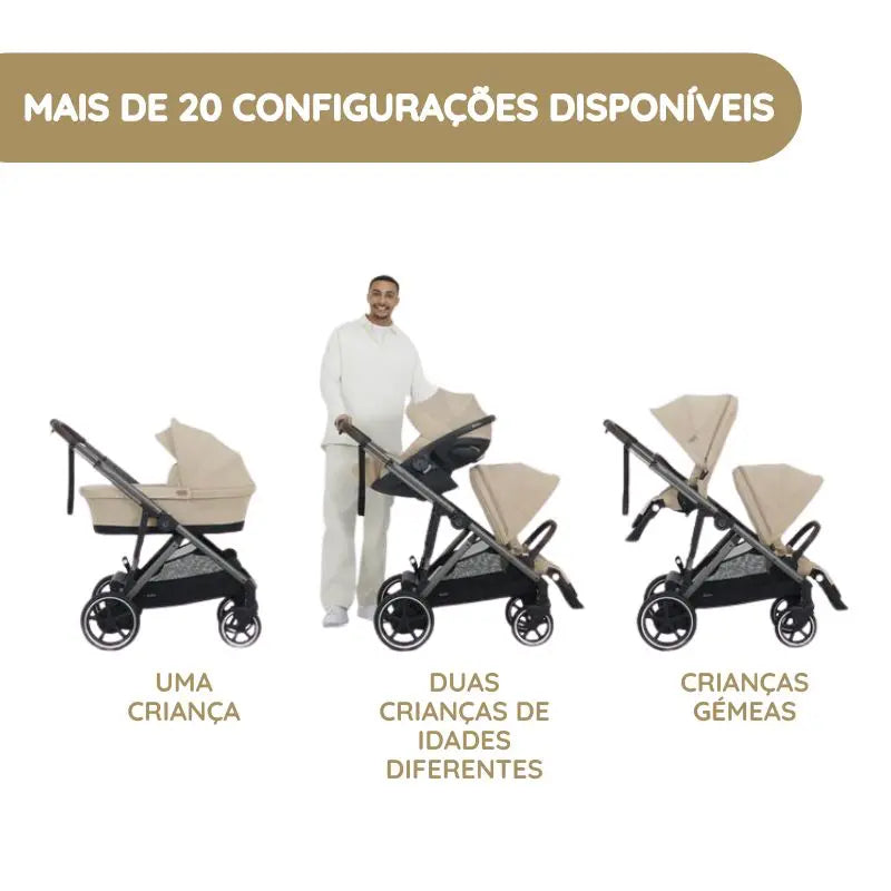 Cybex Carrinho de Bebé e-Gazelle S TPE - Seashell Beige