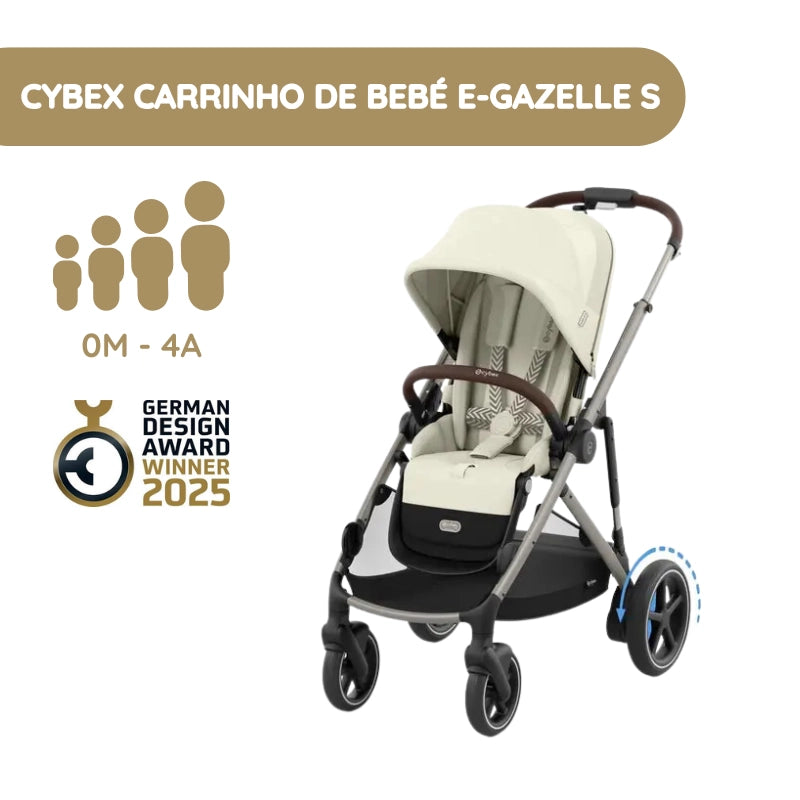 Cybex Carrinho de Bebé e-Gazelle S TPE - Seashell Beige