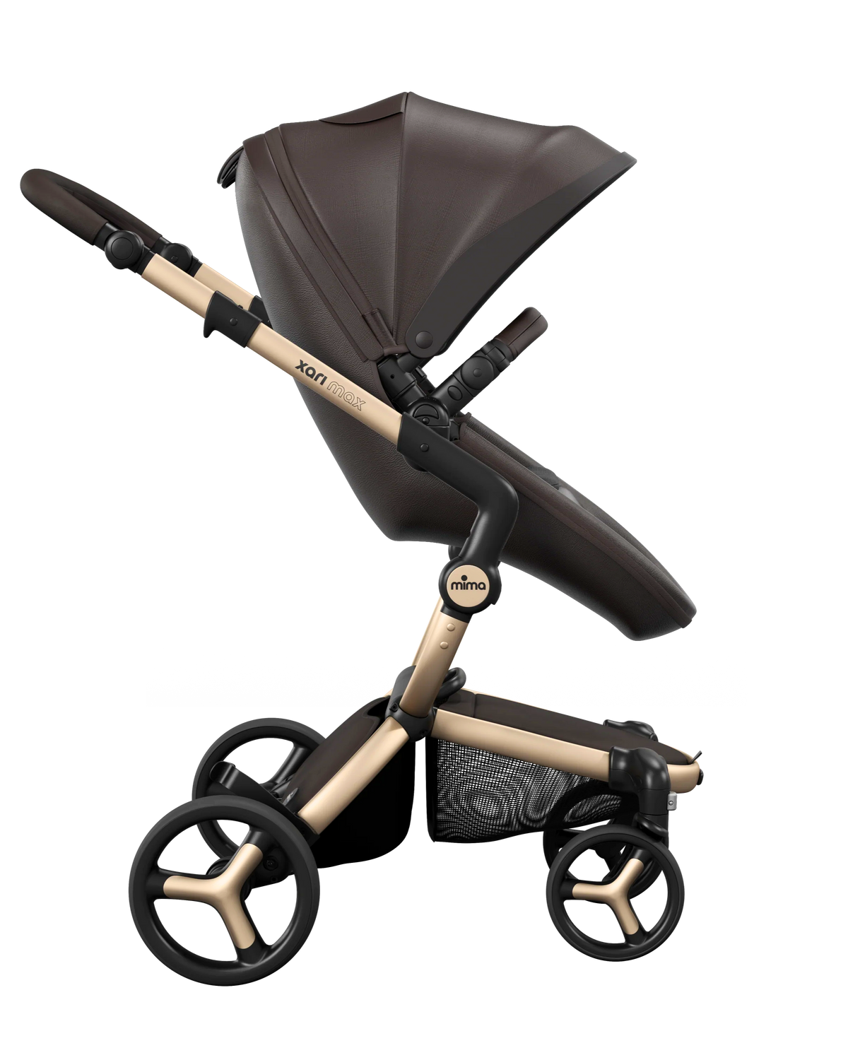 Mima Carrinho de Passeio Xari Max - Champagne/Chocolate Brown/Black