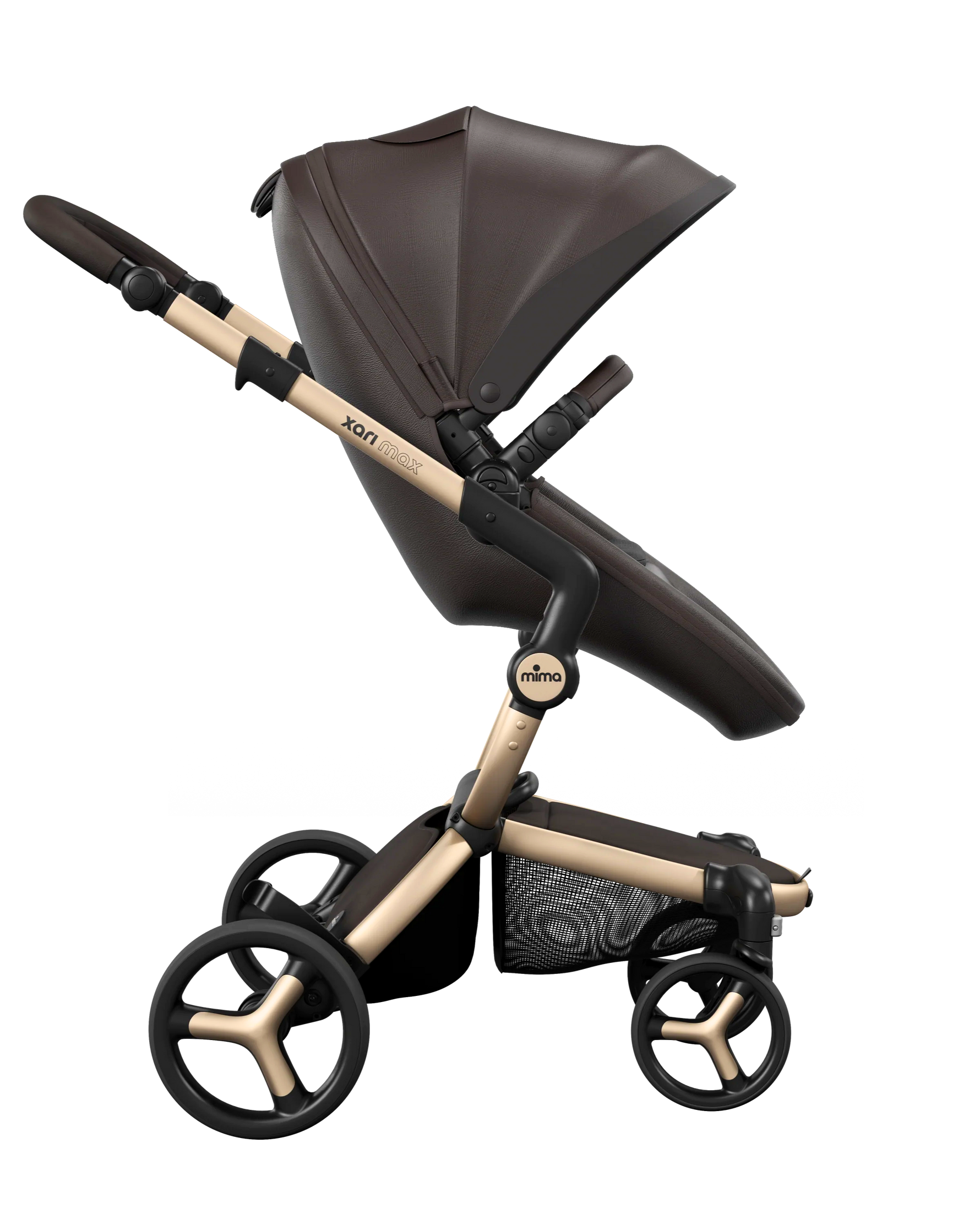 Mima Carrinho de Passeio Xari Max - Champagne/Chocolate Brown/Black