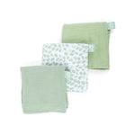 Doomoo Pack 3 Musselinas 70X70 Lovely - Mini Leaves Green