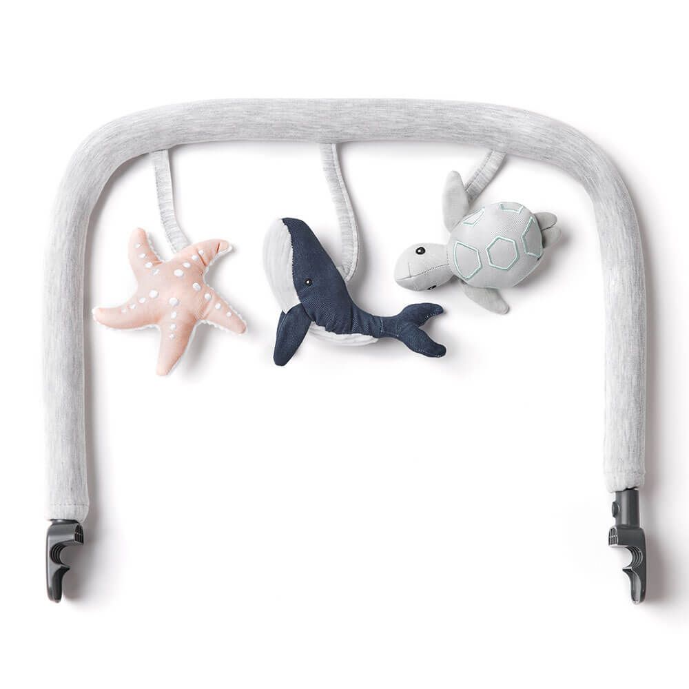 Ergobaby Barra de Brinquedos para Espreguiçadeira Evolve - Maravilhas do Mar Cinza
